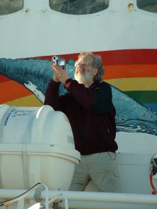 2006 Sjoerd in actie op de Arctic Sunrise een schip van Greenpeace 